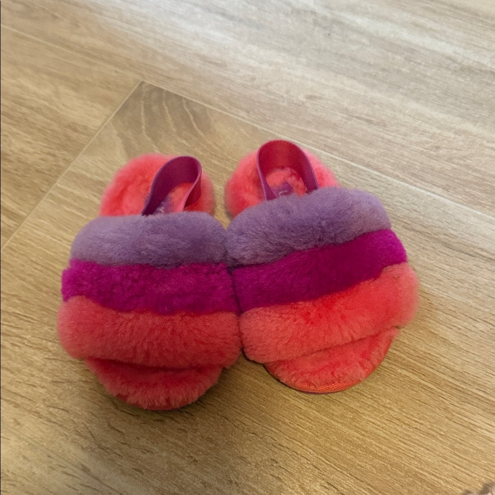 UGG Kids Pink Purple Slide Slippers